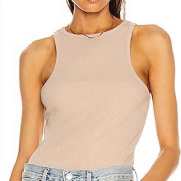 Agolde Bailey Tank in Latte, Size Medium - Picture 1 of 9